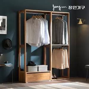 [장인가구]세이 원목 드레스룸 1400 옷장 서랍장 행거형