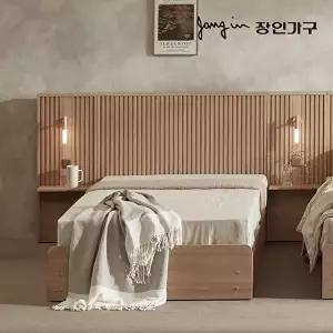 [장인가구](무료) 로시 스탠다드 템바보드 LED 호텔식 수납 침대 SS 협탁2+7존독립