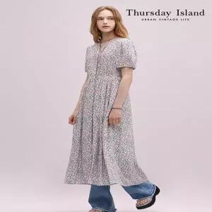 [써스데이아일랜드][Thursday Island] 플라워 풀오픈 롱 원피스(T244MOP247W)