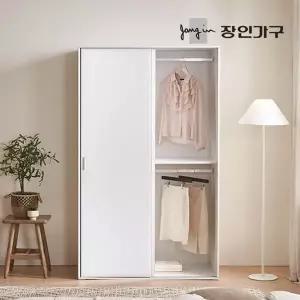 [장인가구](희망일배송)나드 1200 슬라이딩 키큰 옷장 2단 행거형