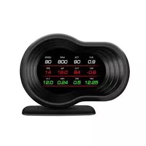 OBD2 자동차 HUD F9 헤드업 디스플레이 자동 스마트카 온보드 컴퓨터 게이지 디지털 속도계 온도 엔진 RPM