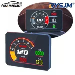 P16 HUD Obd2 디스플레이 온보드 컴퓨터 자동차 속도계 스마트 디지털 타코미터 프로젝터 EOBD 수온/유온계