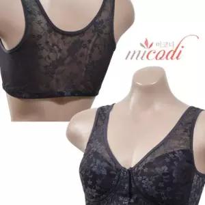 [라일리여성언더웨어] Rly 브라탑나시 꽃무늬브라 빅사이즈 B컵 브라