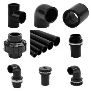 레듀샤 1PC ID 20~50mm 검은색 PVC 파이프 커넥터 캡 엘보 티 수족관 배수 튜브 관개 조인트