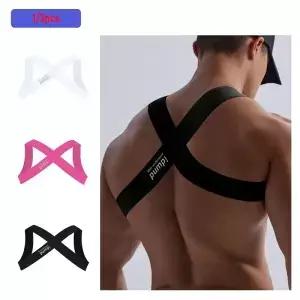 남성 섹시 체스트 스트랩 바디 머슬 클럽 코스프레 란 의상 게이 속옷 탄성 밴드 조끼 어깨끈