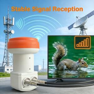 풀HD 위성 TV 수신기 듀얼 출력 LNB KU-BAND 싱글 9 75/10 6 GHz 선형 편파 안테나 디지털