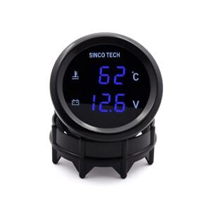 52mm 수온 전압 게이지 디지털 LED 이중 디스플레이 자동차 12v/24v 차량용