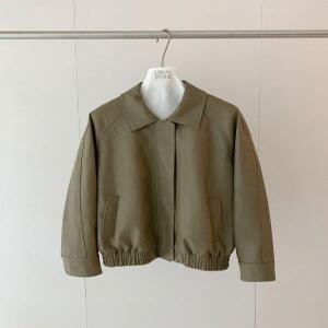 모두팜 여성 캐주얼 숏 빈티지 슬림핏 미니멀 가죽 코트 MOC