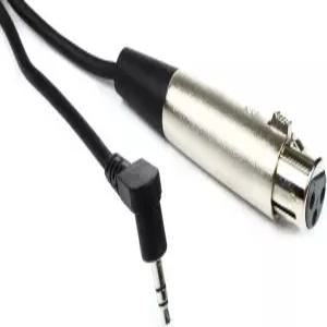 Hosa XVS-101F 캠코더 마이크 케이블 XLR3F에서 직각 3.5mm TRS로 1피트