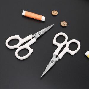 바느질 원단 크로스 스티치 재단사 가위, 도구 절단용 구부러진 헤드 자수 130mm, 122mm