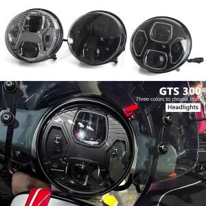 Vespa GTS 300 GTS300 용 헤드라이트 키트 블랙 크롬 플라스틱 쉘 오토바이 액세서리 어셈블리