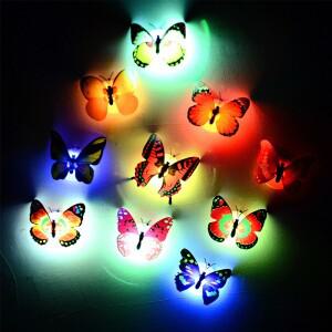 2/1 Pcs LED  나비 밤 빛 DIY 냉장고 자석 파티 웨딩 거실 침실 홈 장식