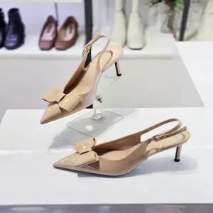 [세레스]여성 포인티드토 에나멜 리본 슬링백 힐(8cm) TR8826
