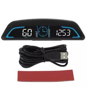 자동차 GPS HUD 자동 밝기 속도 경보 피로 경고 시계 방향 디스플레이를 갖춘 범용 디지털 속도계 ABS 금속