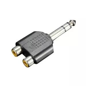 SW0017 RCA(F) 2RCA에서 변환 to 젠더 이어폰분배기 5.5파이로 스테레오 Y형 5.5(M)