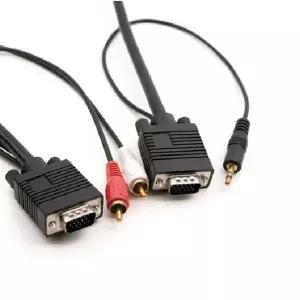 모니터 RGB 오디오 통합 케이블 10m ST 2RCA VGA