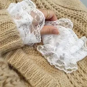 레이스 가짜소매 프릴 페이크카라 손목 커프스 블라우스 덧입기용 손목커프스 세아무역