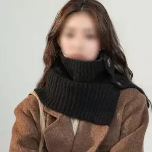 방한넥워머 하이칼라 버튼 터틀넥 목도리 머플러 워머 단추넥워머 숄넥워머 겨울머플러