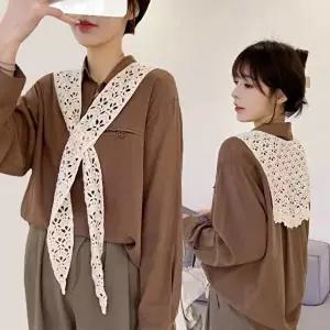 케이프 숄 니트 플라워 펀칭 꽈배기 패턴 3컬러 여성 망토-WFPU48N