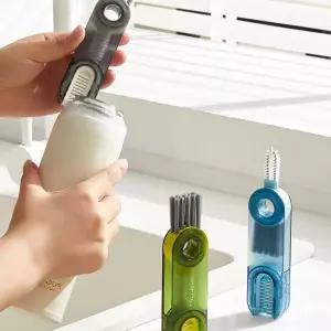 3in1 텀블러 세척솔 젖병 젖꼭지 뚜껑 미니 브러쉬 틈새 세정 보온병 hgV92fVH
