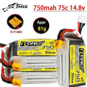 TATTU-R-LINE 1.0 4S 14.8V 750mAh 95C 리튬폴리머 배터리 RC 헬리콥터 쿼드콥터 FPV 레이싱 드론 부품 XT3