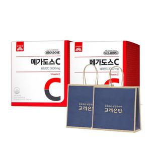 메가도스C 3000 고함량 비타민C 100포 X 2개 쇼핑백(중) 2개