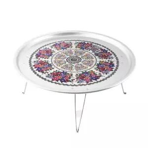 테온셀 양은 옛날 레트로 접이식 밥상 양은밥상 특왕대 560 x 235mm