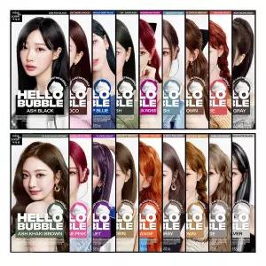 미쟝센 뉴 헬로버블 염색약 100g x2개 셀프 거품염색 탈색약