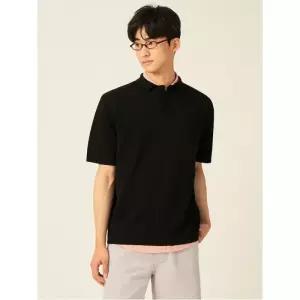[빈폴멘] 젠틀 테크 칼라넥 니트  블랙 (BC5351C245)