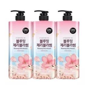 온더바디 플라워 바디워시 체리블라썸 900g 3개
