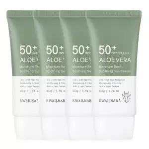 알로에 선크림 50ml 4개 /SPF50+PA++++ +주름개선+자외선차단 쿨링진정