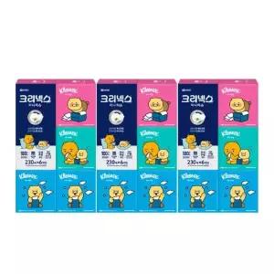 크리넥스 카카오 미니 티슈 230매 x 6 x 3팩 화장지 휴대용