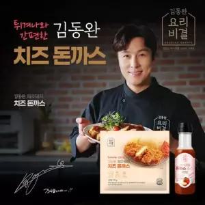 [김동완공식] 튀겨나온 제주돼지돈까스(치즈10팩+애플소스 200g*1병)