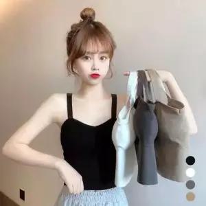 귀여운 끈나시 패드 포함 튜브탑 데일리 나시티 WFG2140