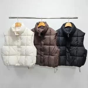 (동대문직영)하이넥 숏패딩조끼 경량 데일리 겨울베스트