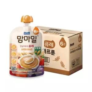 맘마밀 안심이유식 퓨레 6개월 오트밀과 사과프룬 100g 10팩