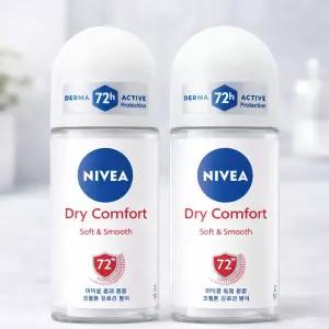 니베아 데오드란트 롤온 드라이 컴포트 50ml X 2개
