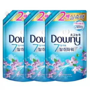 다우니 고농축 섬유유연제 레몬그라스와 라일락 1.6L 리필용 3개