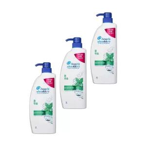 헤드앤숄더 업소용 머릿결 선물용 온가족 냄새좋은 샴푸 쿨 멘솔 샴푸 850ml 3개