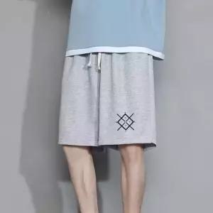 스타일아유 프린팅 오버핏 면 밴딩 5부 반바지 남성용 데일리룩 캐주얼 팬츠 HP0445