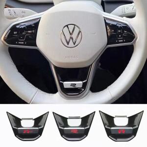 Car Decoration Accessories Steering Wheel Logo Cover Trim Sticker For VW GTI R Line Polo Golf Passat