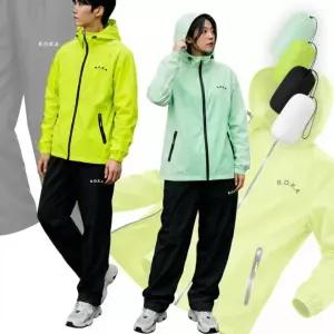 ROKA 로카 남녀공용 초경량 레인웨어 세트 4color (파우치포함)/ 빛반사 골프우비 상하의 비옷 등산