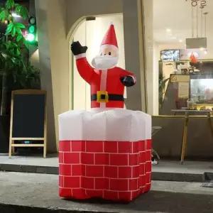 160cm 에어벌룬 대형 굴뚝속 산타 움직이는 산타인형 WFM2GPZ