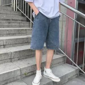 남성 워싱 진 데님 롤업 청반바지 7부 청바지 팬츠 WFONDKJ