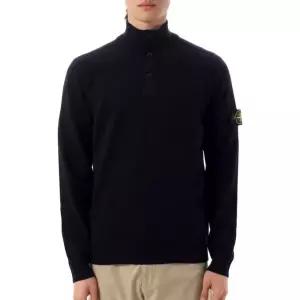 STONE ISLAND 5100002 Stretch RWS Wool Knit K2S15 S00A1 V0020 스트레치 램스울 하프 버튼 니트 4139765