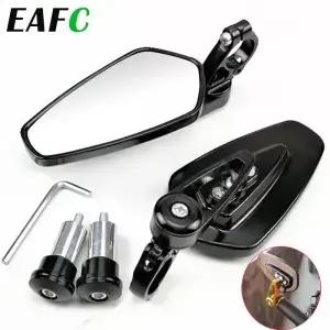 EAFC 오토바이 백미러 범용 스쿠터 바 엔드 핸들 미러 액세서리 7/8 인치 22mm 1 쌍