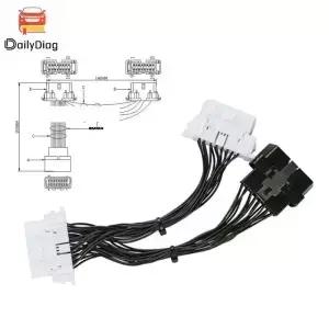 Obdii obd 2 1 y 케이블 여성 16 핀 분배기 확장 자동차 커넥터 연장 어댑터