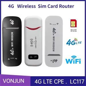4G LTE 무선 USB 동글 WiFi 라우터 150Mbps 모바일 광대역 모뎀 스틱 Sim 카드 포켓 핫스팟 홈 오피스 네