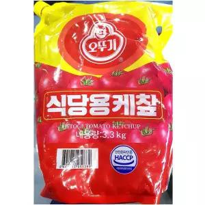 토마토 케찹 오뚜기 파우치 3.3kg 식당용 케첩 캐찹