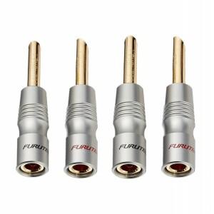 HiFi Furutech FP-200B(R) 스피커 케이블 로듐 도금 바나나 플러그 커넥터 일본산 오리지널 박스
